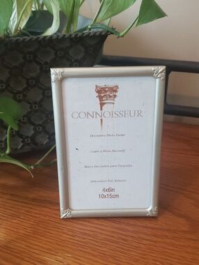 NWT- Silver Decorative Photo Frame By Connoisseur - 4x6in